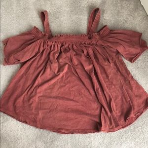 free people red shirt